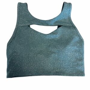 Lululemon Everlux Green Cut Out Sports Bra | Size S